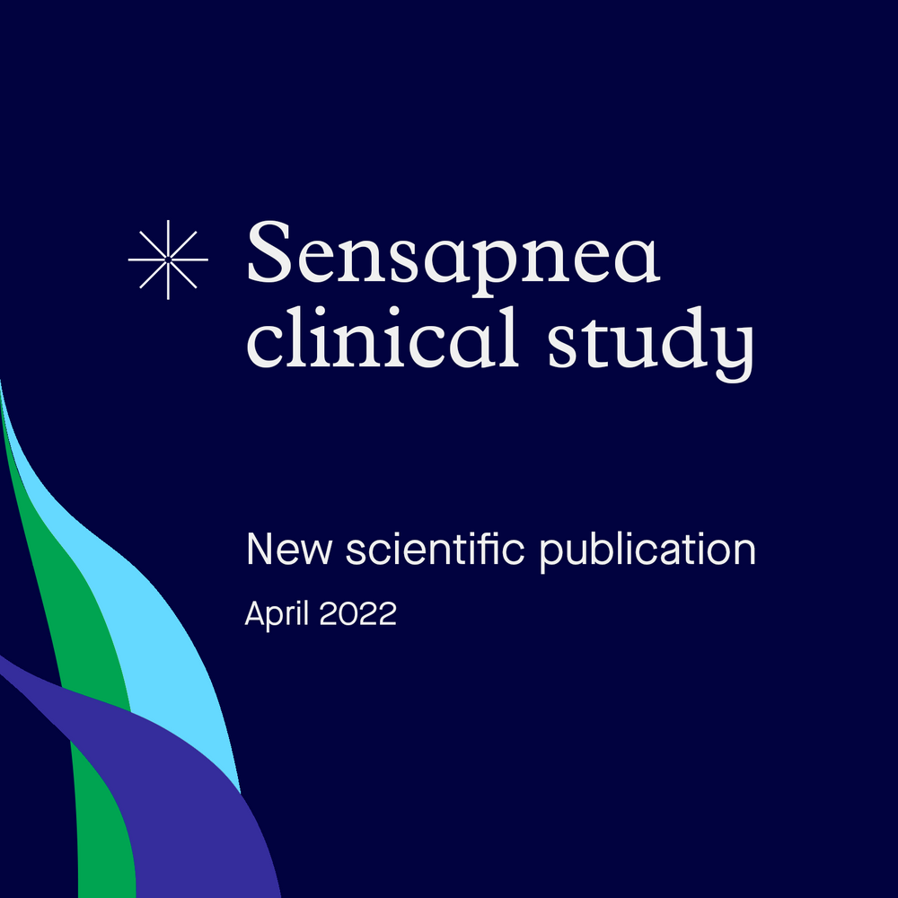 Sensapnea clinical study: new scientific paper